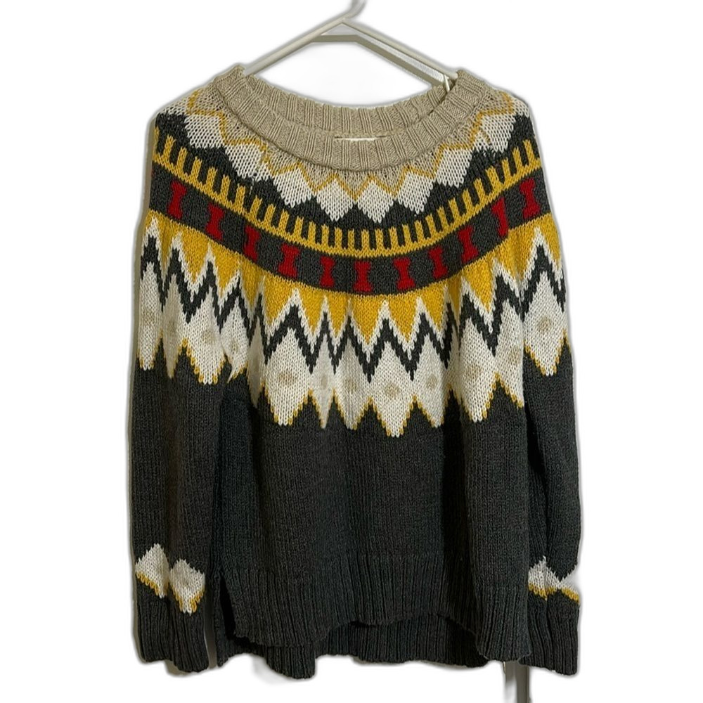 Aerie Fair Isle Festive Feels Holiday Oversized Sweater Size Medium